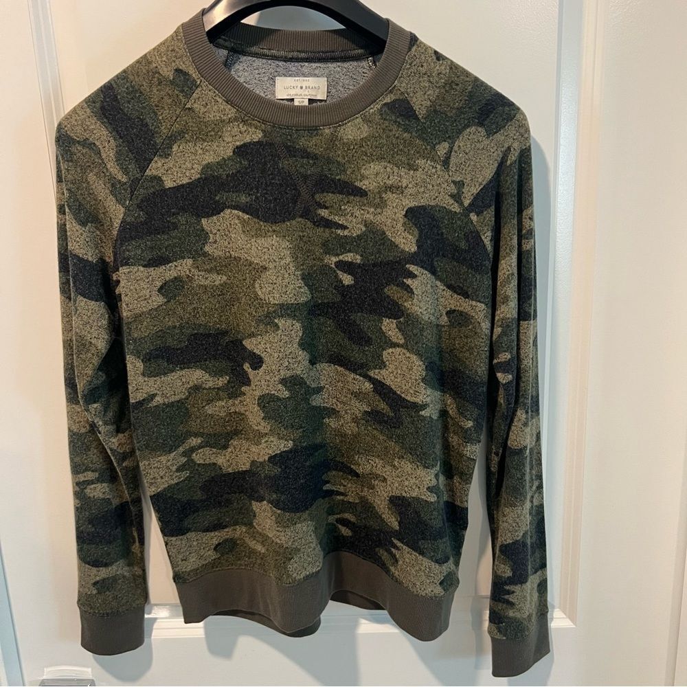 Lucky Brand Camo Long Sleeve & Jogger Sweatpants Womens Small